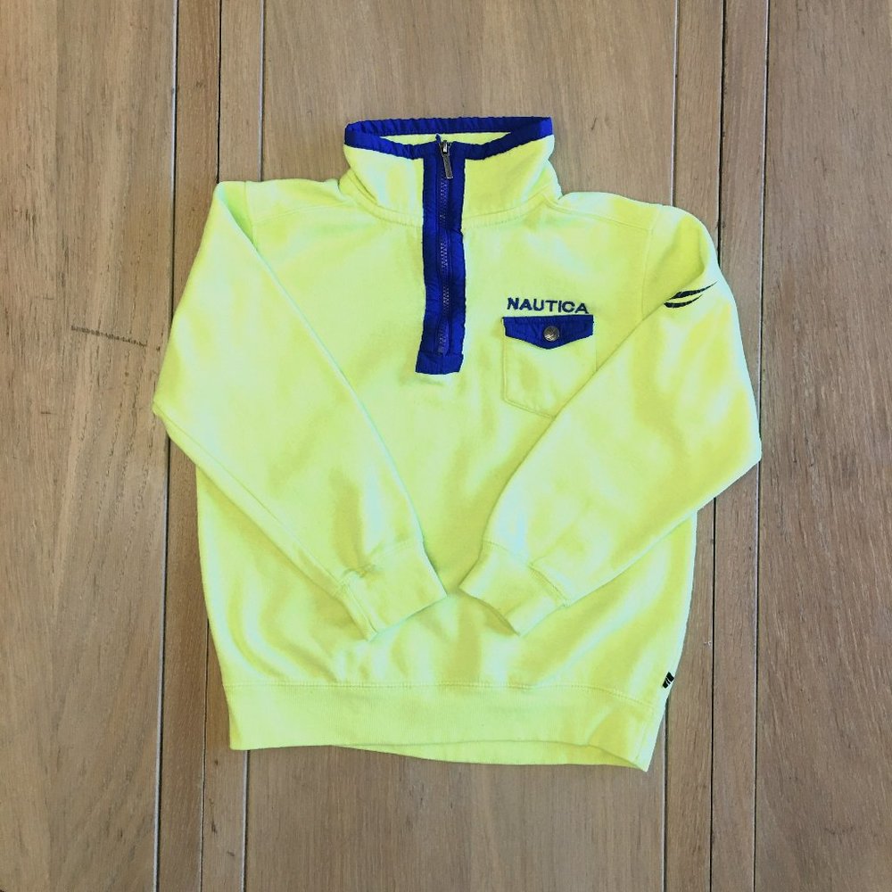 Nautica Boys' Quarter Zip Pullover Medium (10/12)